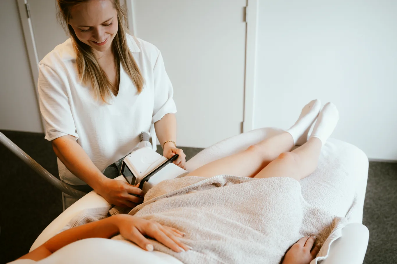 Cryo Arctic Max in actie tijdens een behandeling