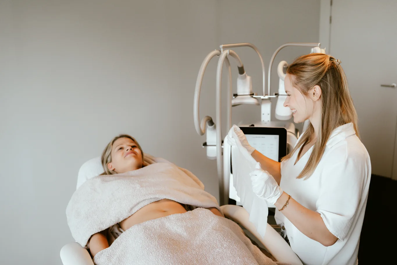 Cryo Arctic Max in actie tijdens een behandeling